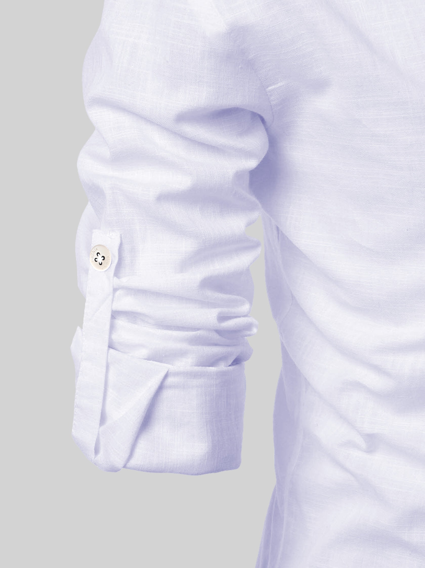 FireFish Men's Slim Fit Grey with White Color Cotton Short Kurta Pack 2