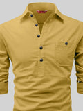 FireFish Men's Slim Fit Light Pista with White Cotton Short Kurta Pack 2